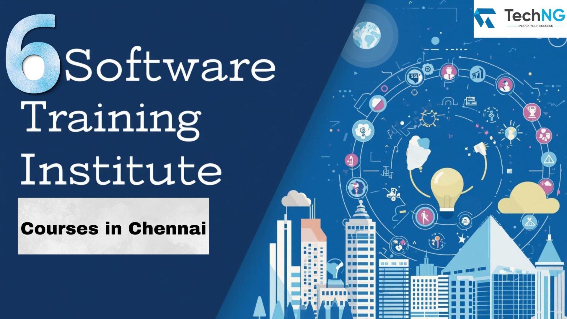 What are 6 software training institute courses in Chennai?